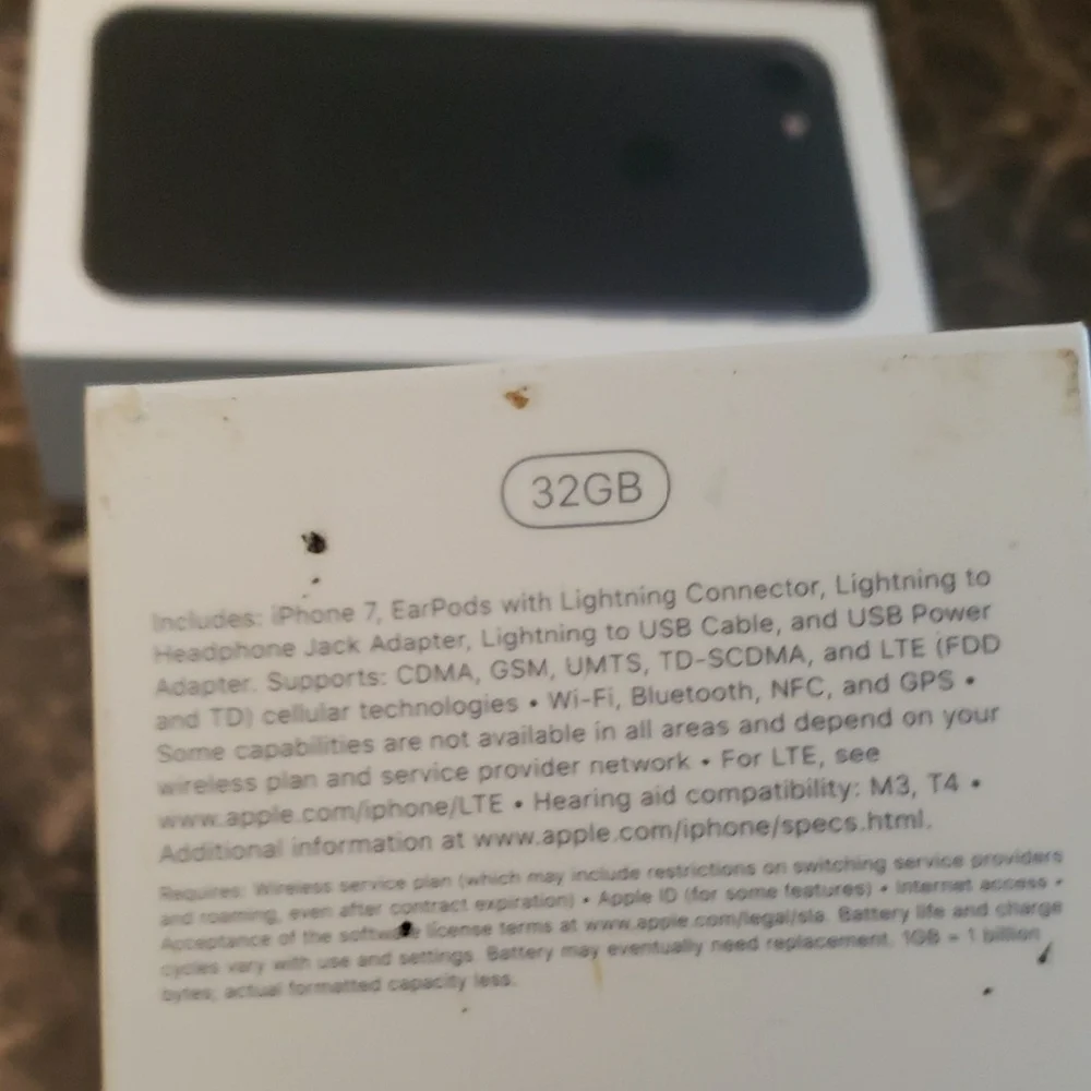 Apple Black Smartphone with Box Working Reset Of Fabric